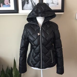 Guess black down winter coat